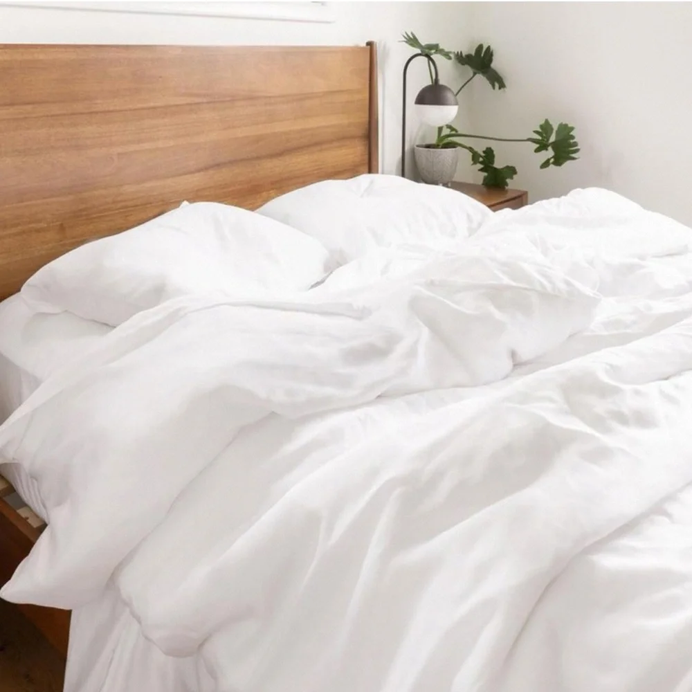 NEW Buffy Breeze Duvet Cover Full Queen White Eucalyptus Lyocell Comforter